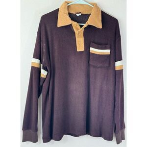 Vintage Wrangler Rapid Transit Terry Cloth Pullover Long Sleeve Men's XL